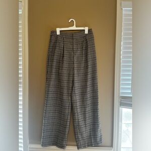 plaid wide leg trousers!